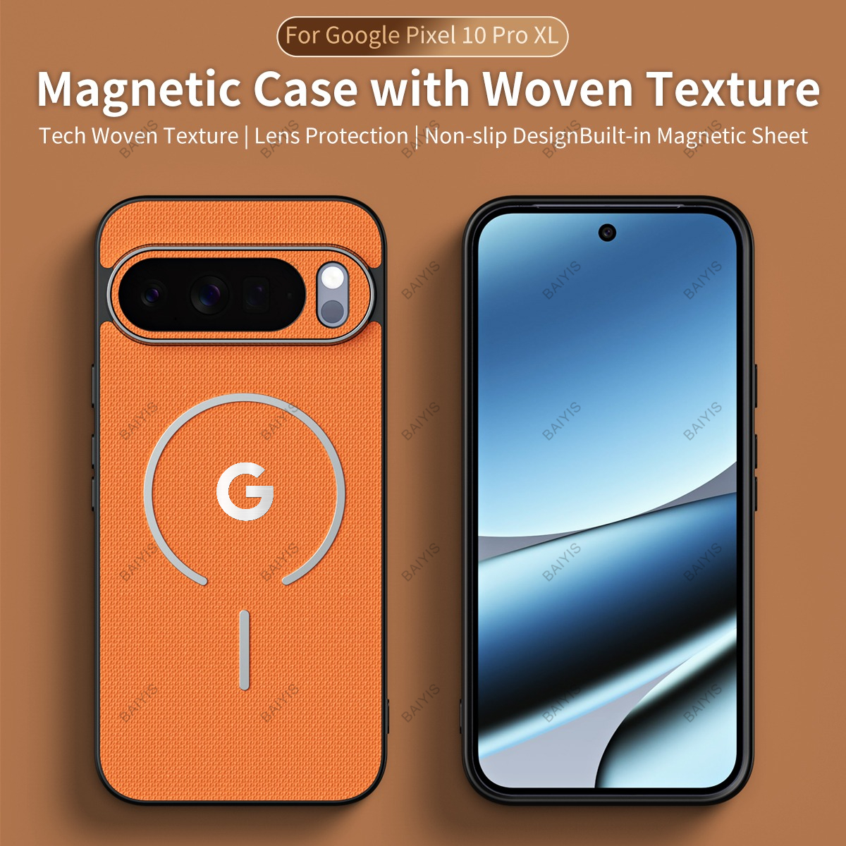 Phone Cases Pixel 9A - Business Technology Woven Magnetic Anti-Drop Case
