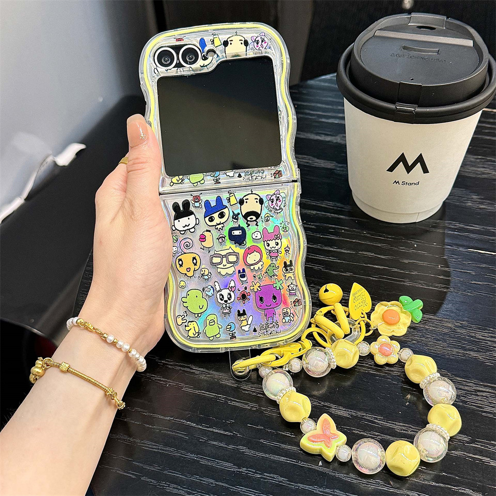 Phone Cases Z Flip 5 - Cute Cartoon Japan Anime Tamagotchi Phone