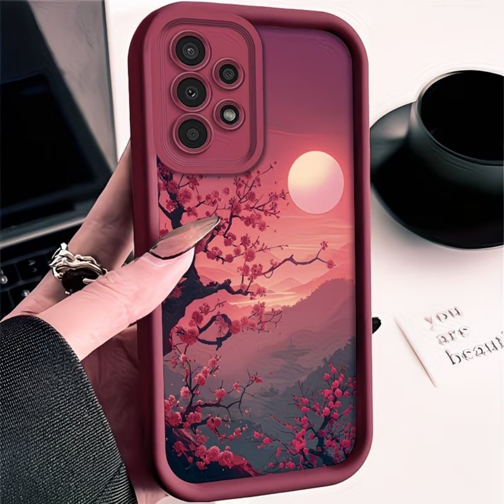 Phone Cases Galaxy S26 Ultra - Sunset Mountain Peak Anti-Fall Red Phone