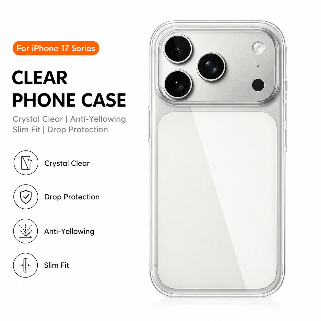 Phone Cases Yellow - Magnetic Clear Case for iPhone 17