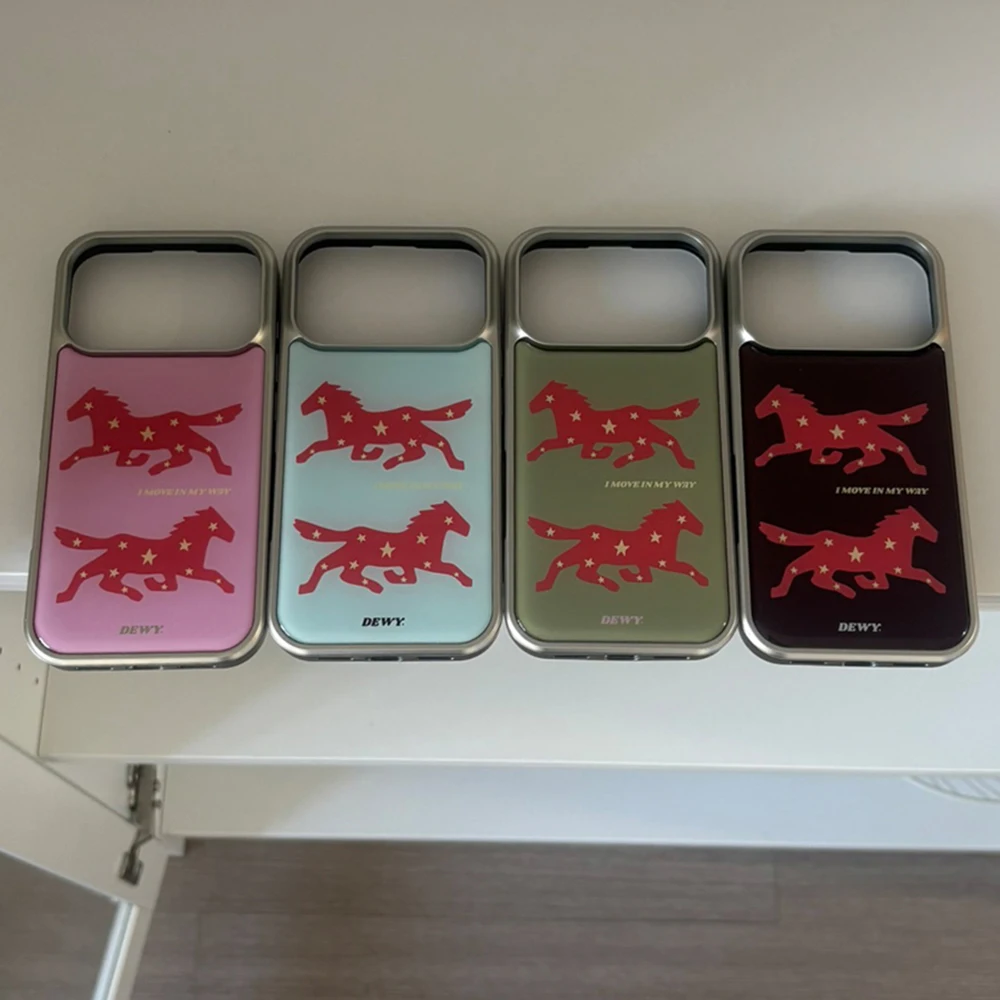 Phone Cases Horse - Colorful Fire Horse Creative Electroplated Drip