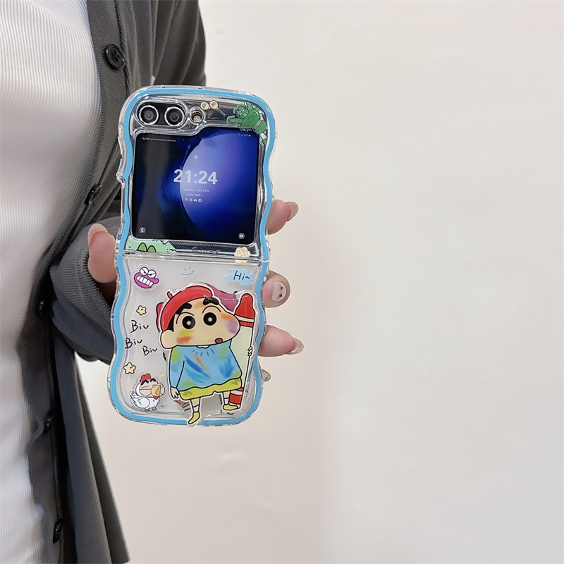 Phone Cases Z Flip 5 - Cute Cartoon Japan Anime Crayon Shin