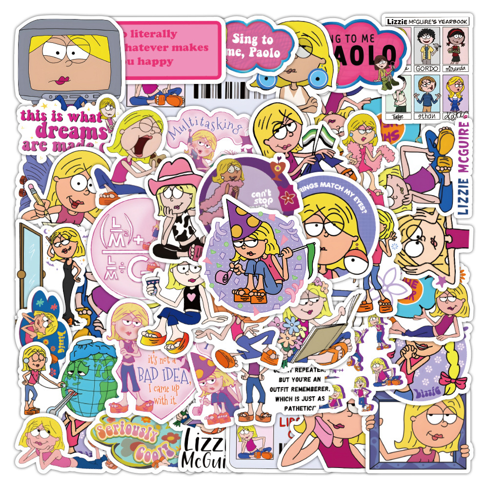 Phone Cases Disney - 10/30/50pcs Cute Disney Cartoon LIZZIE MCGUIRE