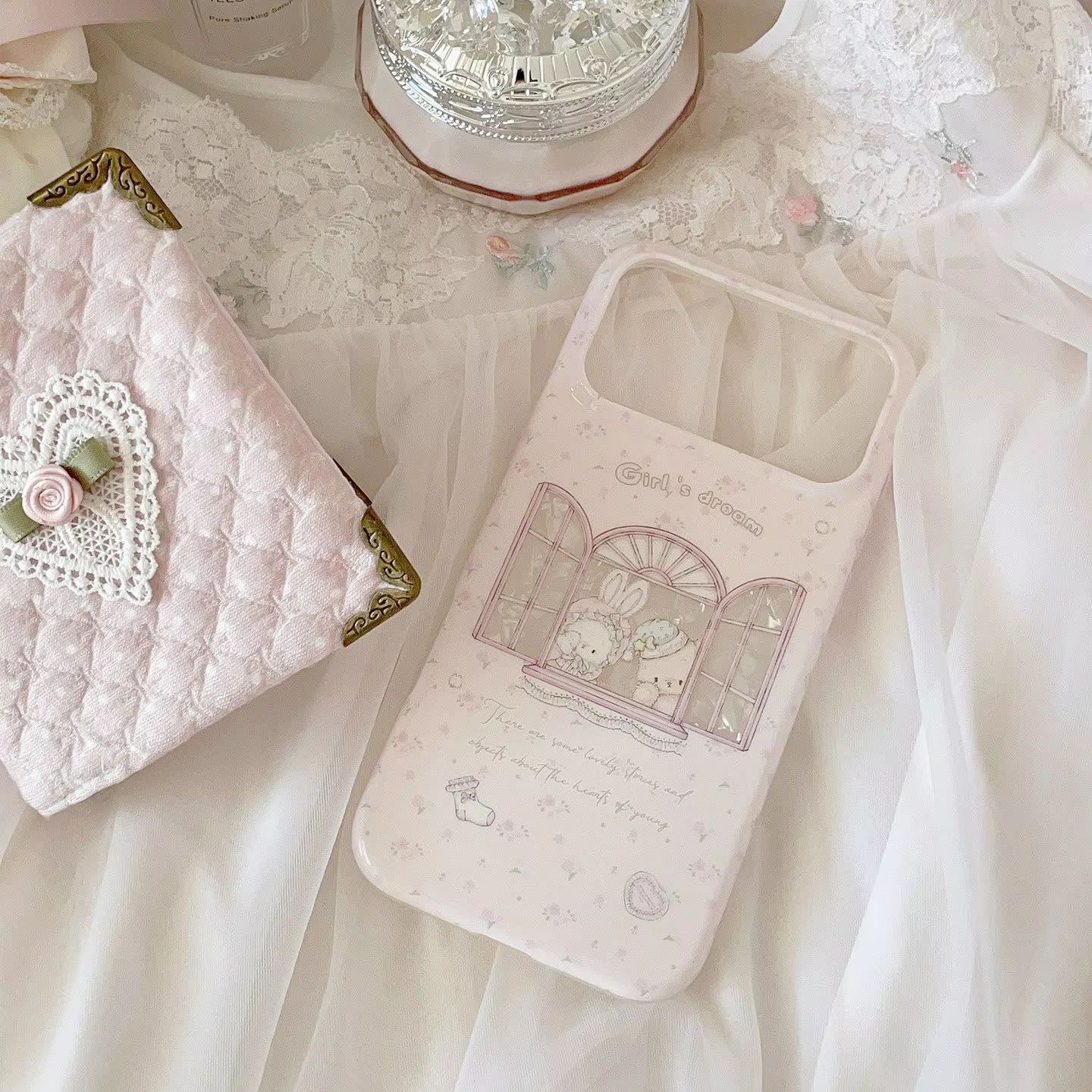Phone Cases Otterbox - Kawaii Bunny Bear Floral Pink Y2K