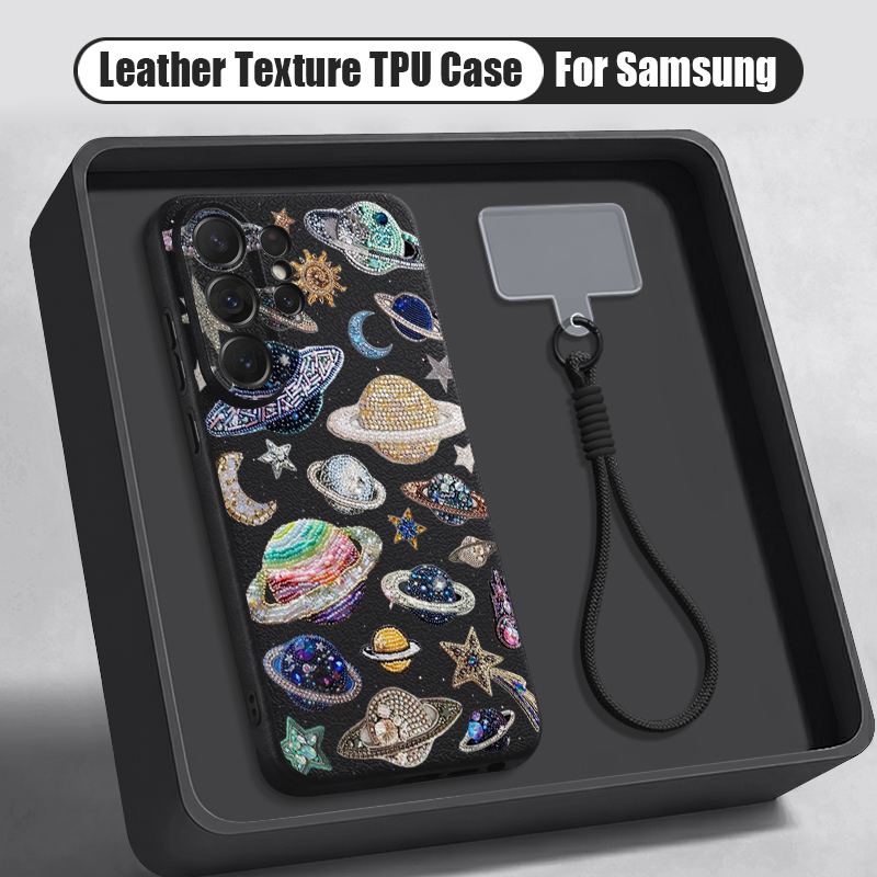 Phone Cases Galaxy A17 - Planet Pattern Lanyard Phone Case For