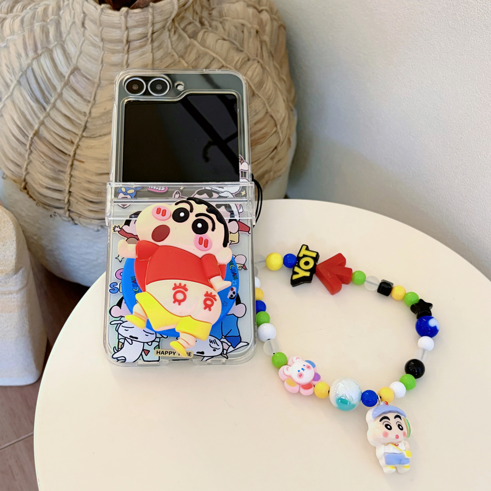 Phone Cases Z Flip 5 - Cute Anime Crayon Shin-chan Magnetic Holder