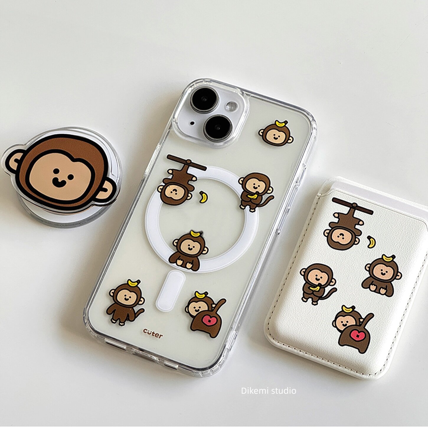 Phone Cases Magnetic - Brown Banana Baby Monkey Y2K INS