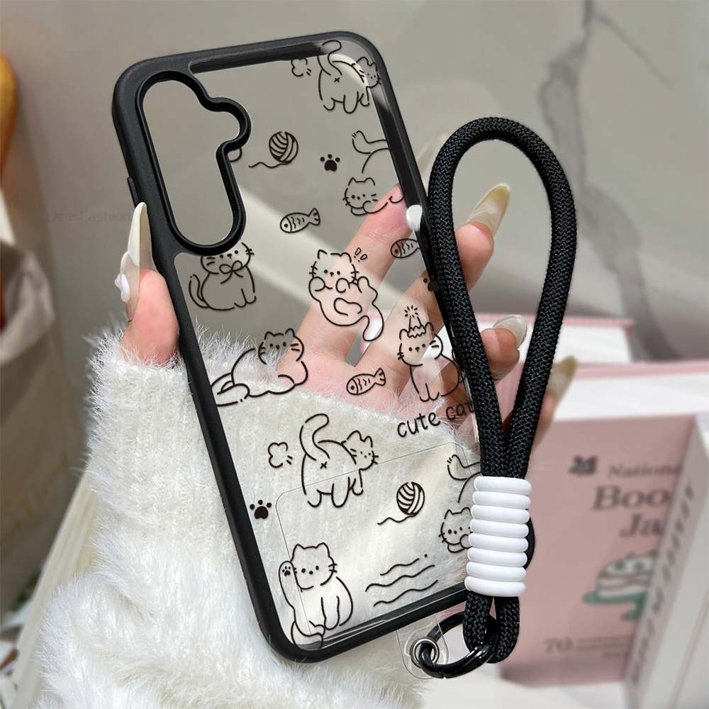 Phone Cases Galaxy A17 - Cartoon Cat Phone Case For Samsung