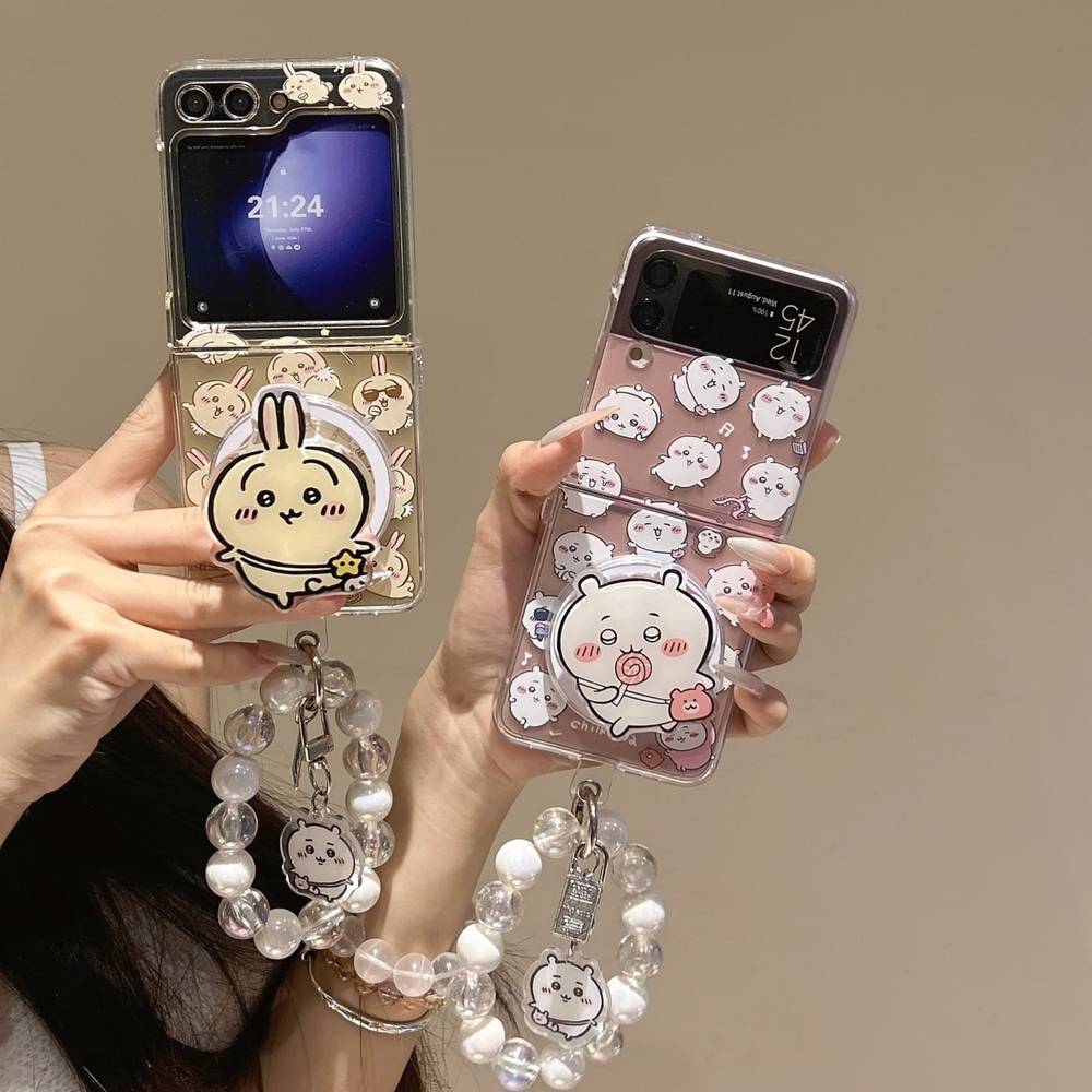 Phone Cases Z Flip 5 - Cue Chiikawa Hachiware Usagi Magnetic Holder