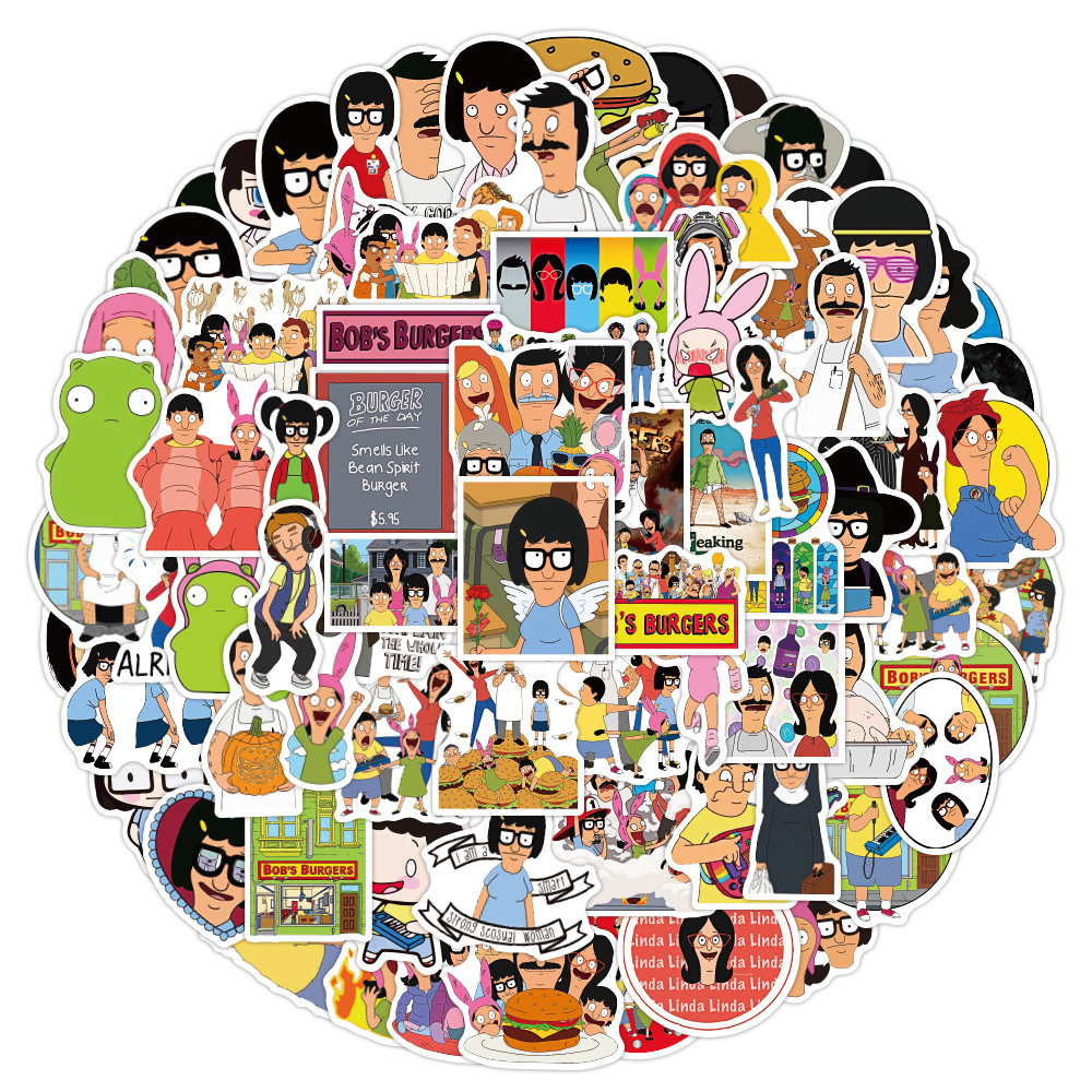 Phone Cases Disney - 10/30/50/100pcs Cartoon Bobs Burgers Graffiti Stickers