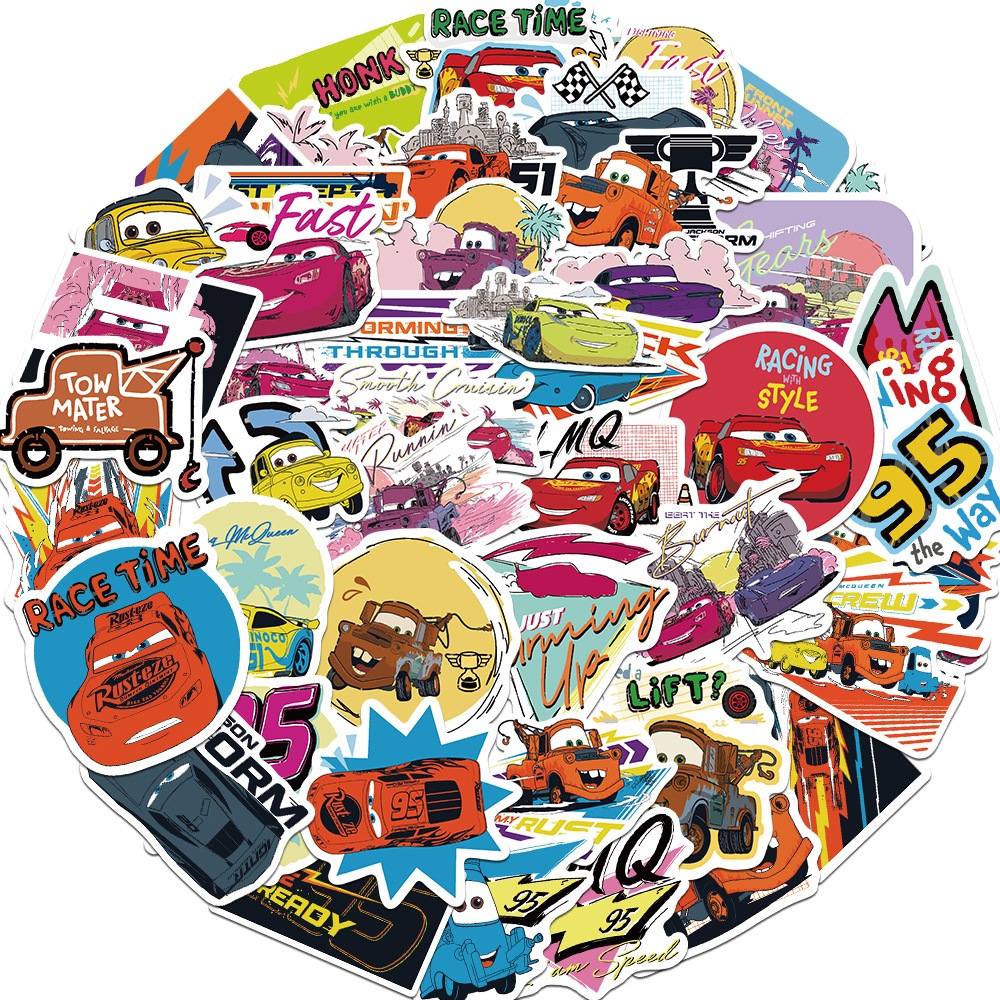 Phone Cases Disney - 50pcs Classic Disney Cars Movie Stickers