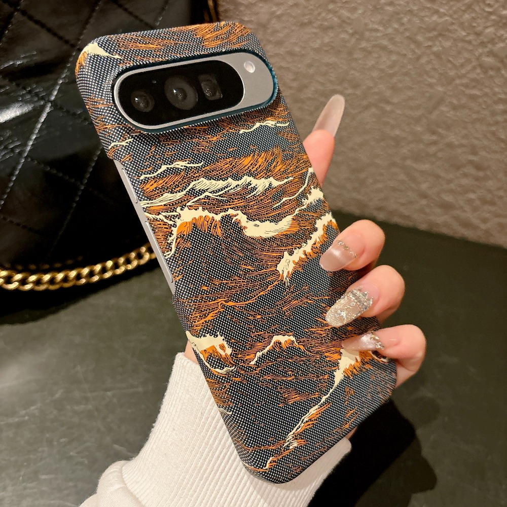 Phone Cases Pixel 9A - Luxury Kevlar Pattern Leather for Magsafe