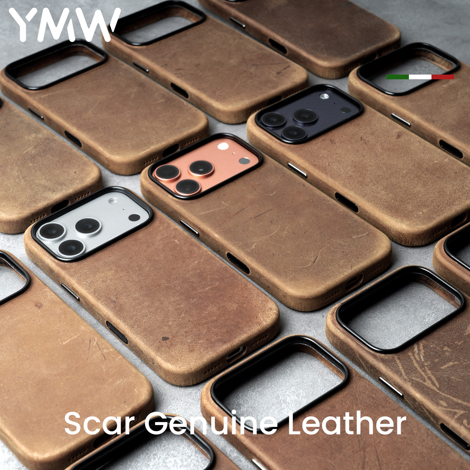 Phone Cases Horse - YMW Scars Crazy Horse Genuine Leather