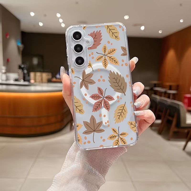Maple Leaf Pattern Phone Case  - Phone Cases Magnetic recensione e prezzo
