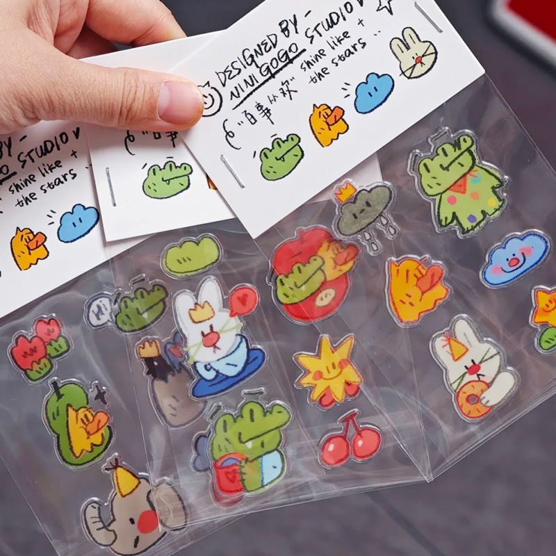 Puffy Jelly Stickers Cute Frog - Phone Cases Yellow recensione e prezzo