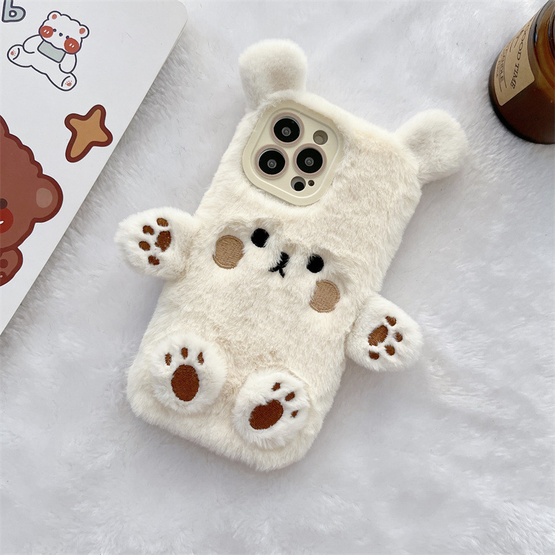 Korean 3D Cartoon Bear Fluffy  - Phone Cases For Iphone 16 recensione e prezzo