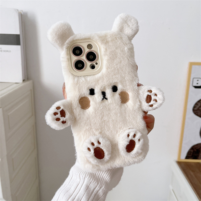 Korean 3D Cartoon Bear Fluffy  - Phone Cases For Iphone 16 recensione e prezzo