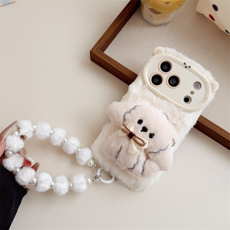 3D Cartoon Bowknot Puppy Warm  - Phone Cases For Iphone 16 recensione e prezzo