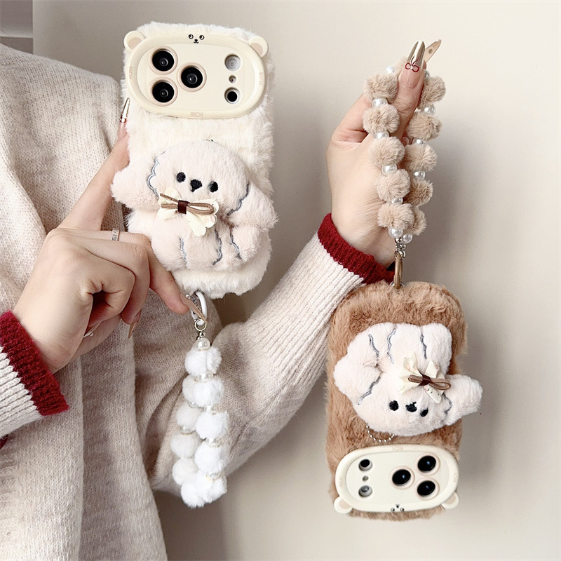 3D Cartoon Bowknot Puppy Warm  - Phone Cases For Iphone 16 recensione e prezzo