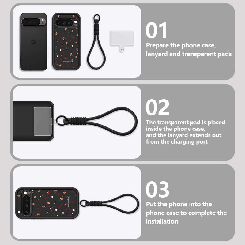 Christmas Heart Pattern Phone  - Phone Cases Pixel 9A recensione e prezzo