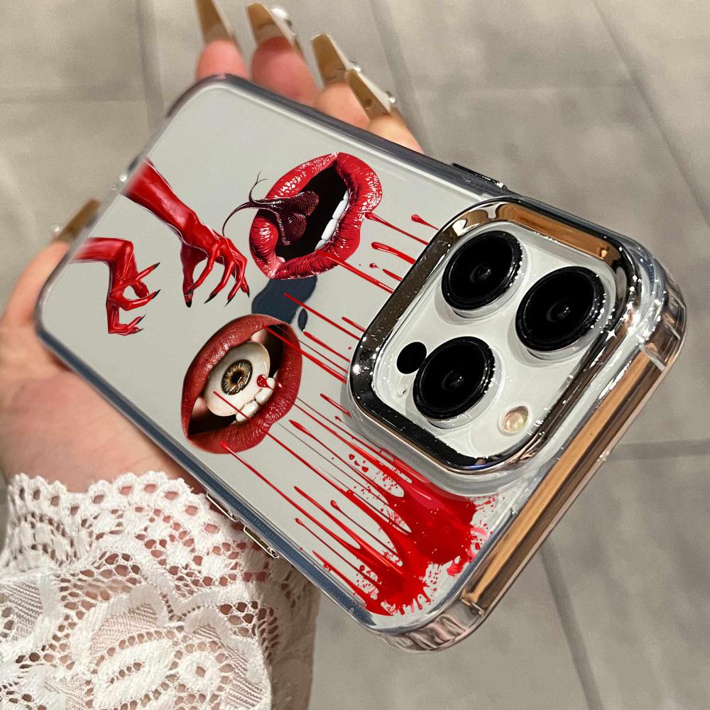 Red Mouth Pattern Metal Lens F - Phone Cases Metal recensione e prezzo