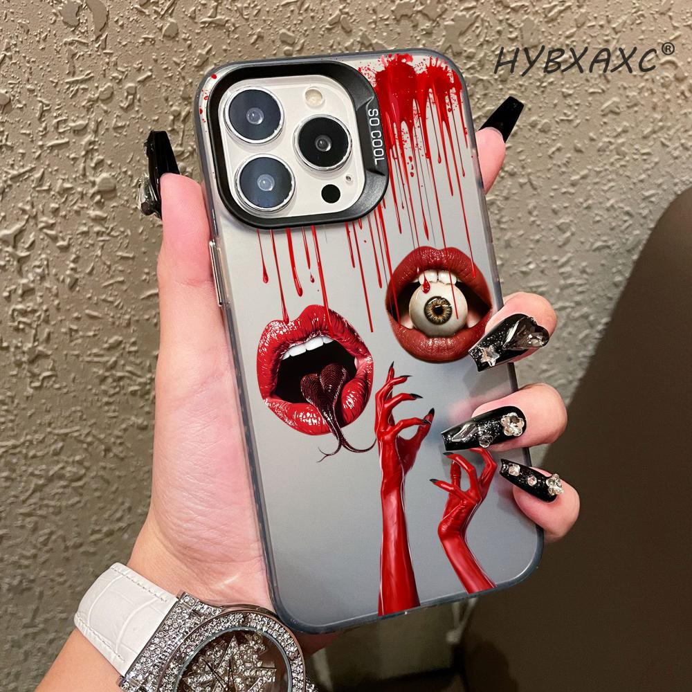 Red Mouth Pattern Metal Lens F - Phone Cases Metal recensione e prezzo