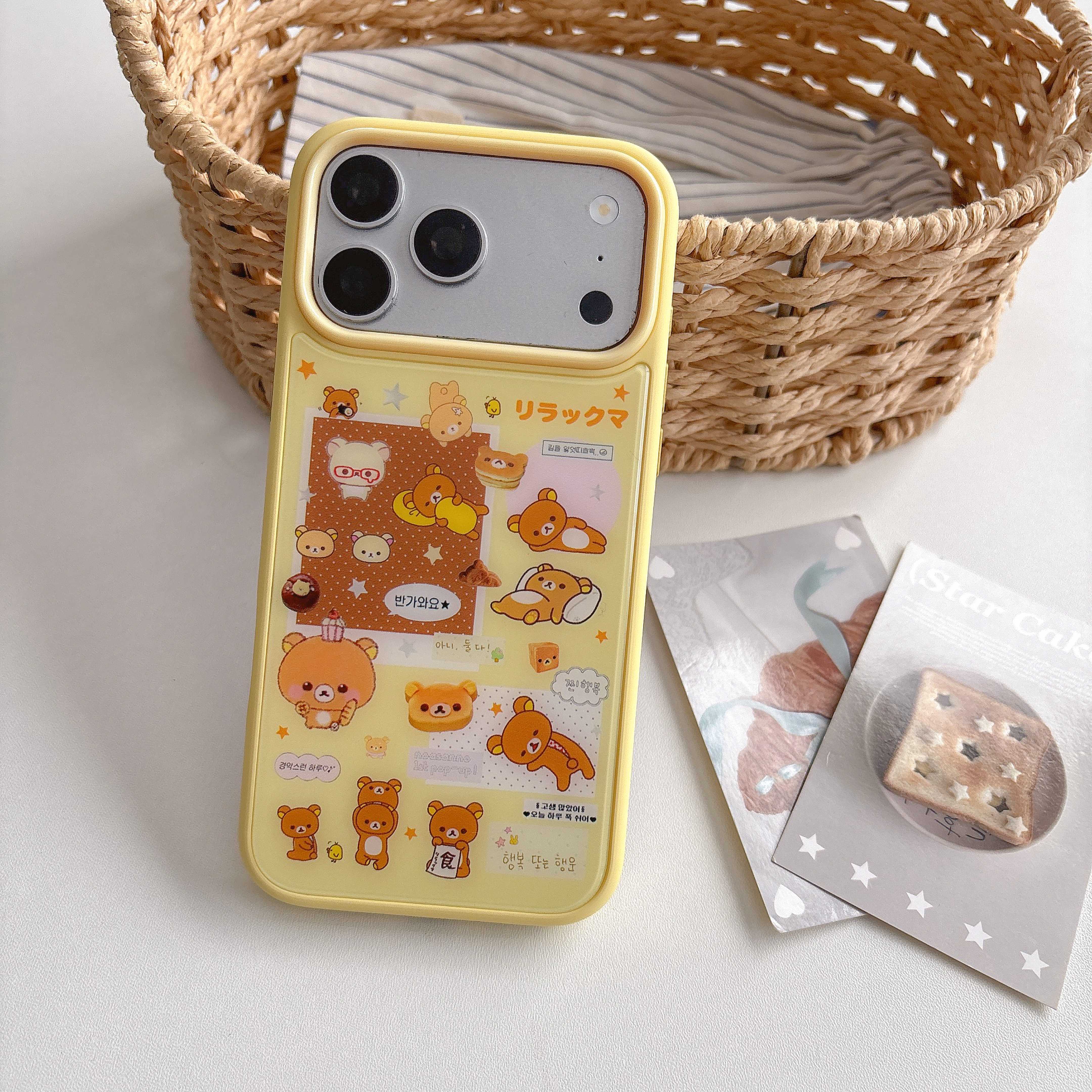 Cute Rilakkuma Sticker Print P - Phone Cases Yellow recensione e prezzo