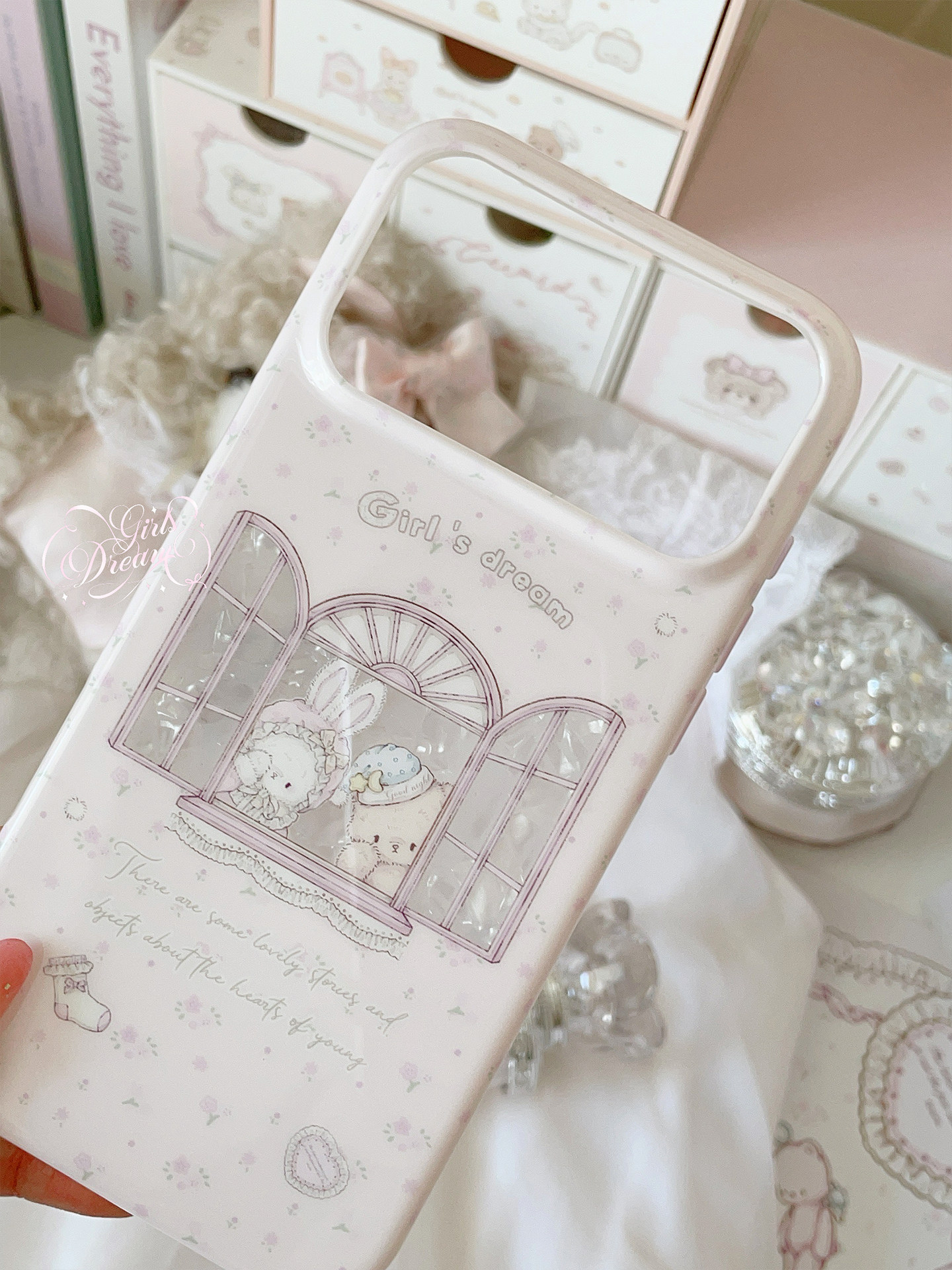 Kawaii Bunny Bear Floral Pink  - Phone Cases Otterbox recensione e prezzo