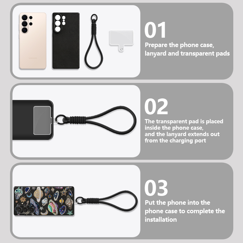 Planet Pattern Lanyard Phone C - Phone Cases Galaxy A17 recensione e prezzo