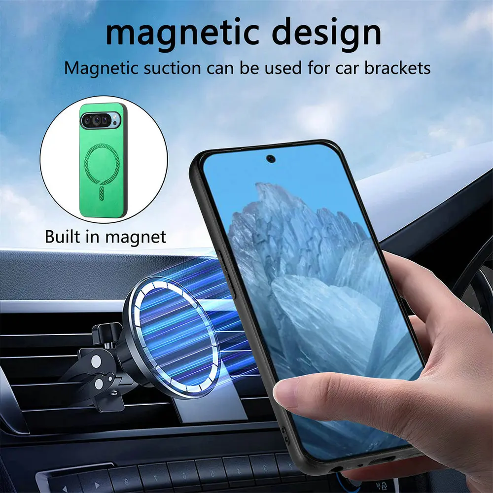 Luxury Magnetic Leather Back P - Phone Cases Pixel 9A recensione e prezzo