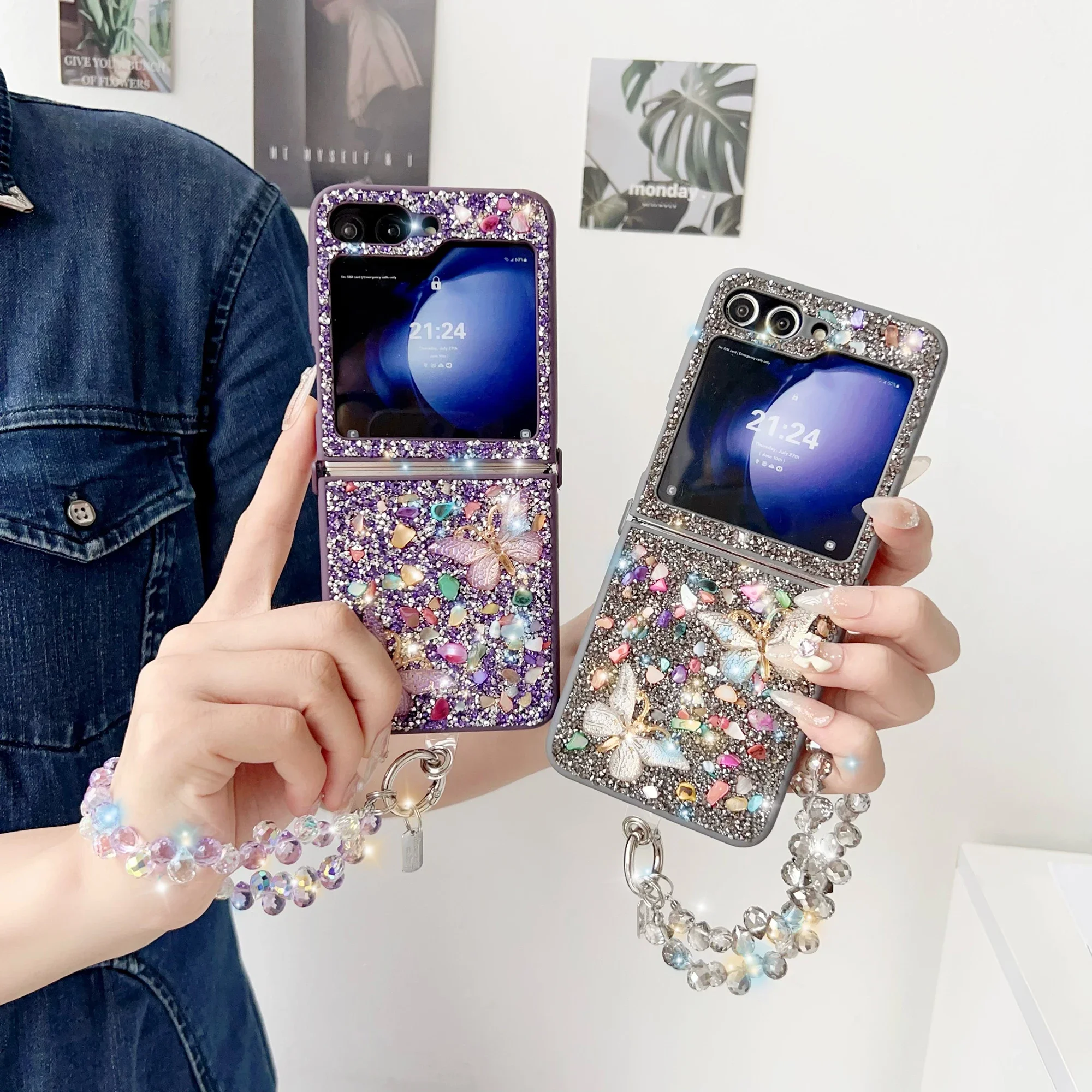 Luxury Glitter Phone Case For  - Phone Cases Z Flip 5 recensione e prezzo