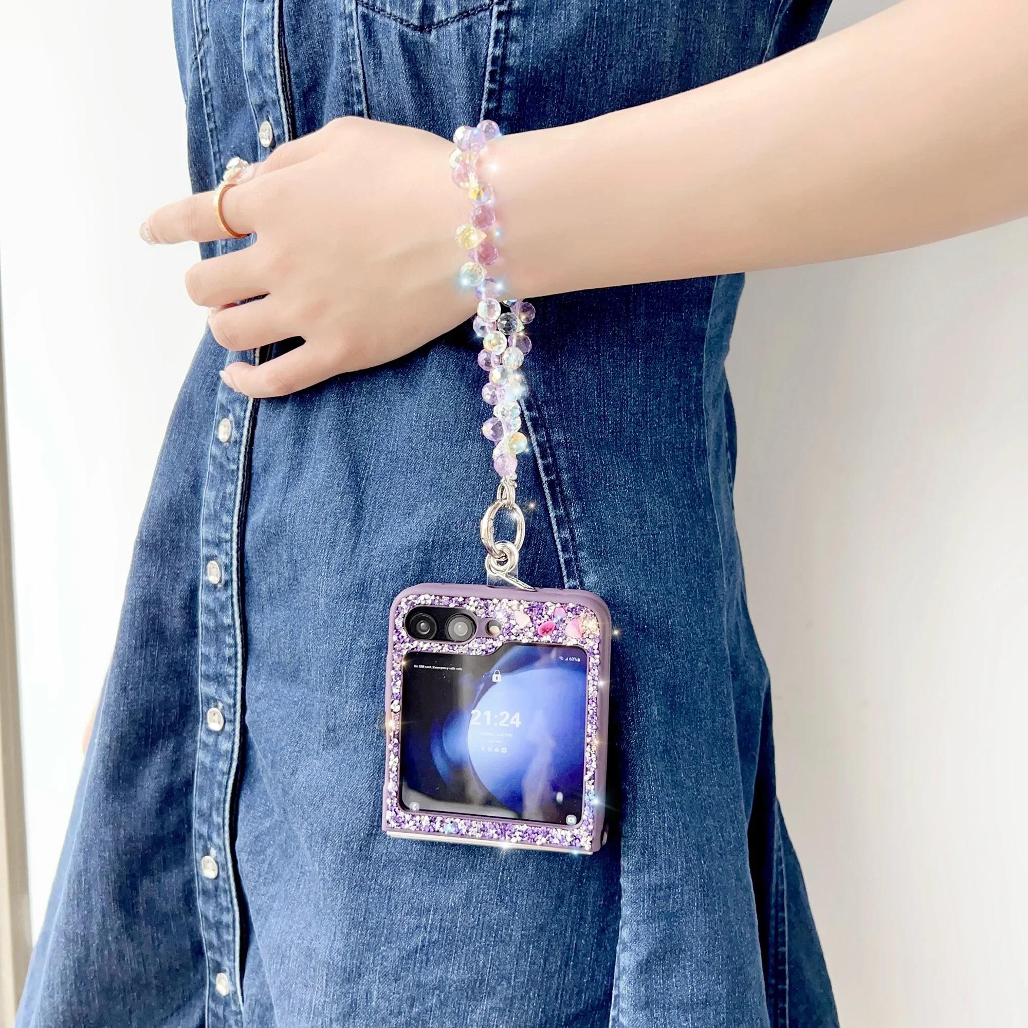 Luxury Glitter Phone Case For  - Phone Cases Z Flip 5 recensione e prezzo
