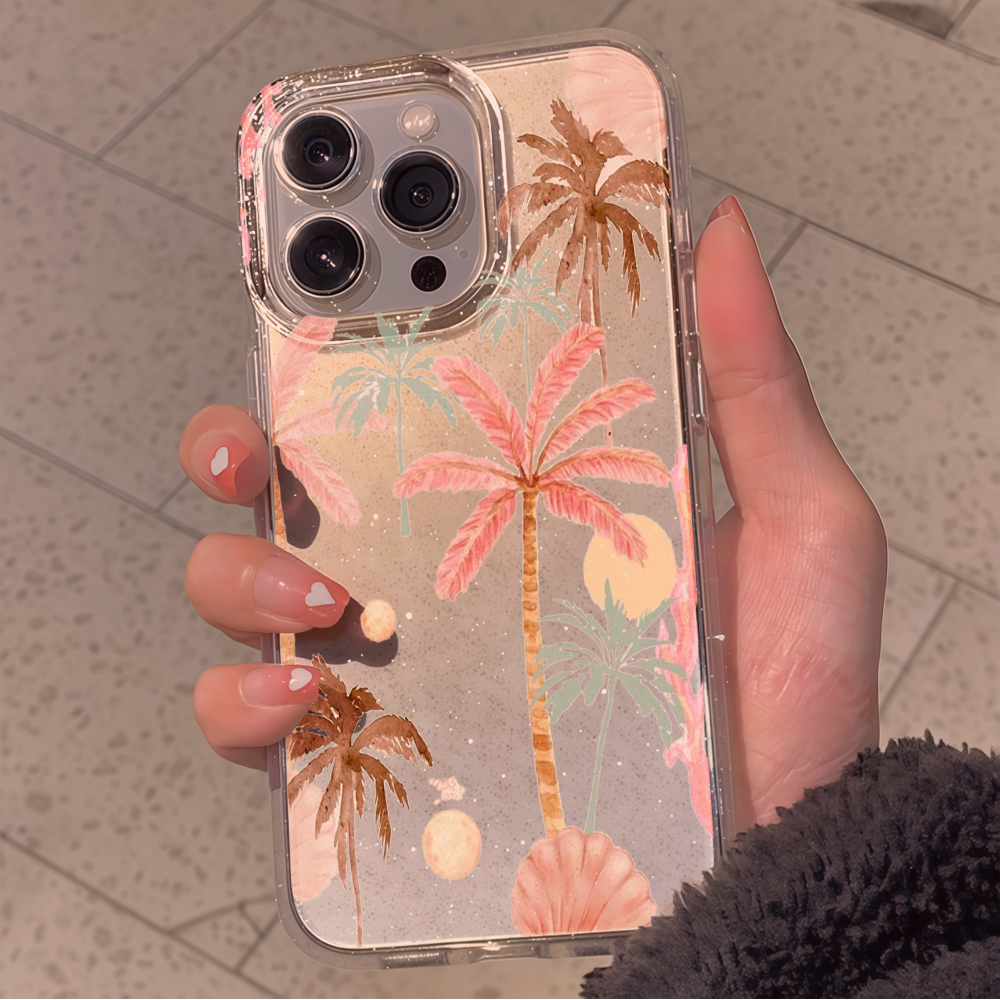 Beach coconut trees Clear Glit - Phone Cases Unique recensione e prezzo