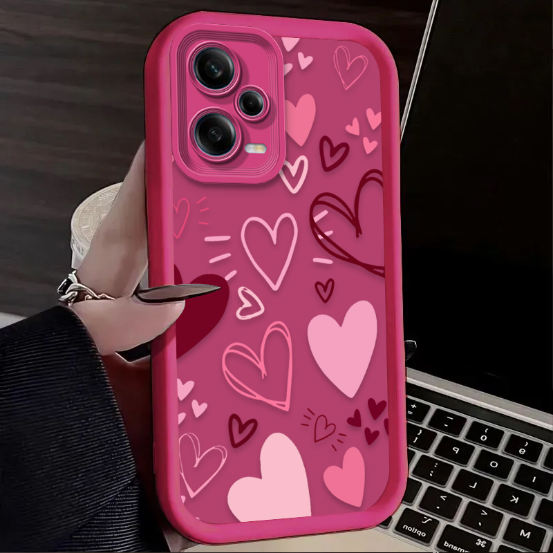 Pink Heart-shaped Phone Case f - Phone Cases Xiaomi recensione e prezzo