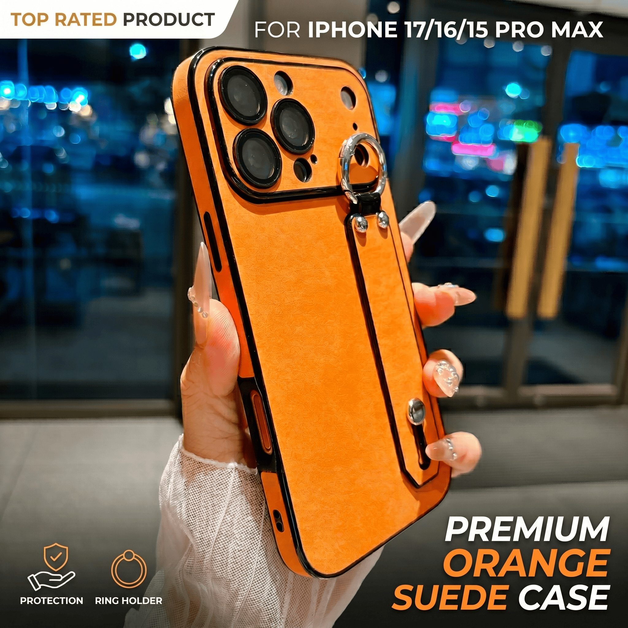Suede Leather Wrist Strap Hold - Phone Cases For Iphone 16 recensione e prezzo