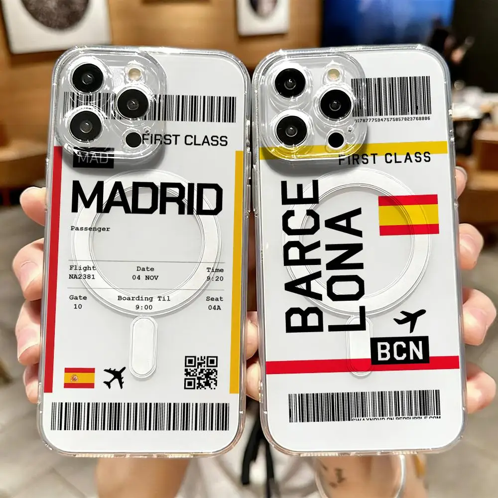 Travel Plane Ticket Spain Phon - Phone Cases Magnetic recensione e prezzo
