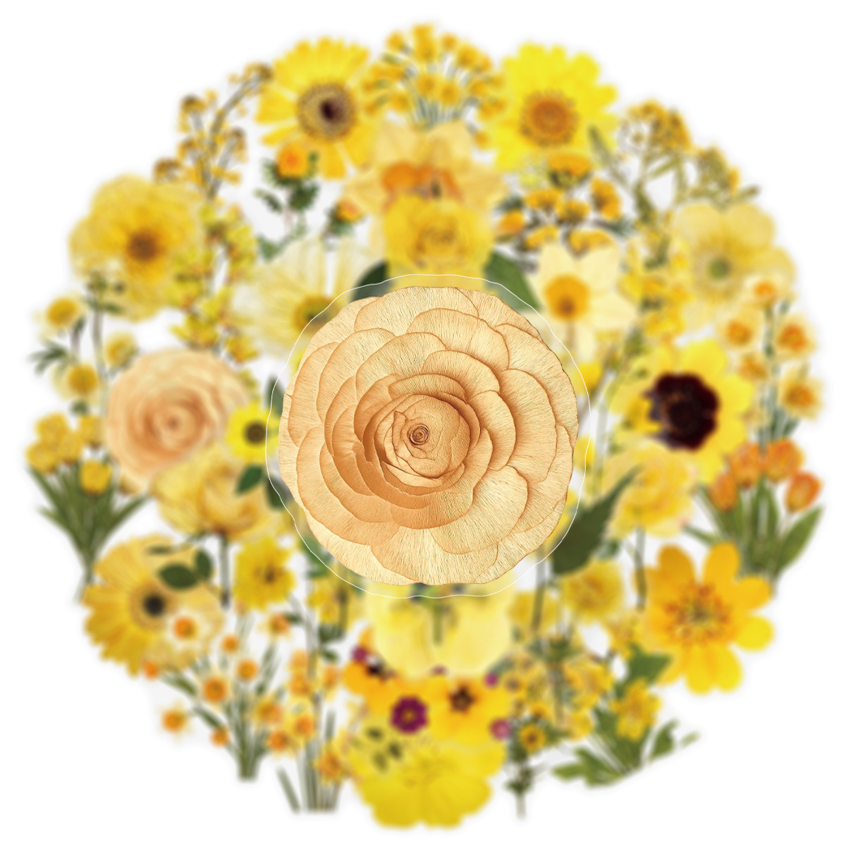 50Pcs Sunflower Transparent Ye - Phone Cases Yellow recensione e prezzo