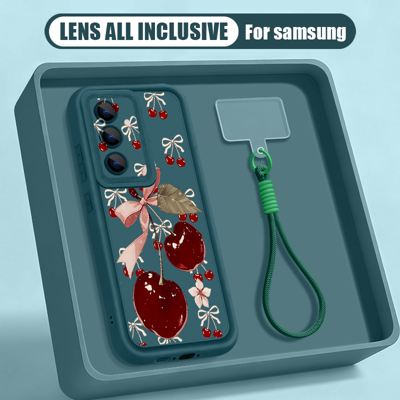 Cherry Pattern Lanyard Phone C - Phone Cases Galaxy A17 recensione e prezzo