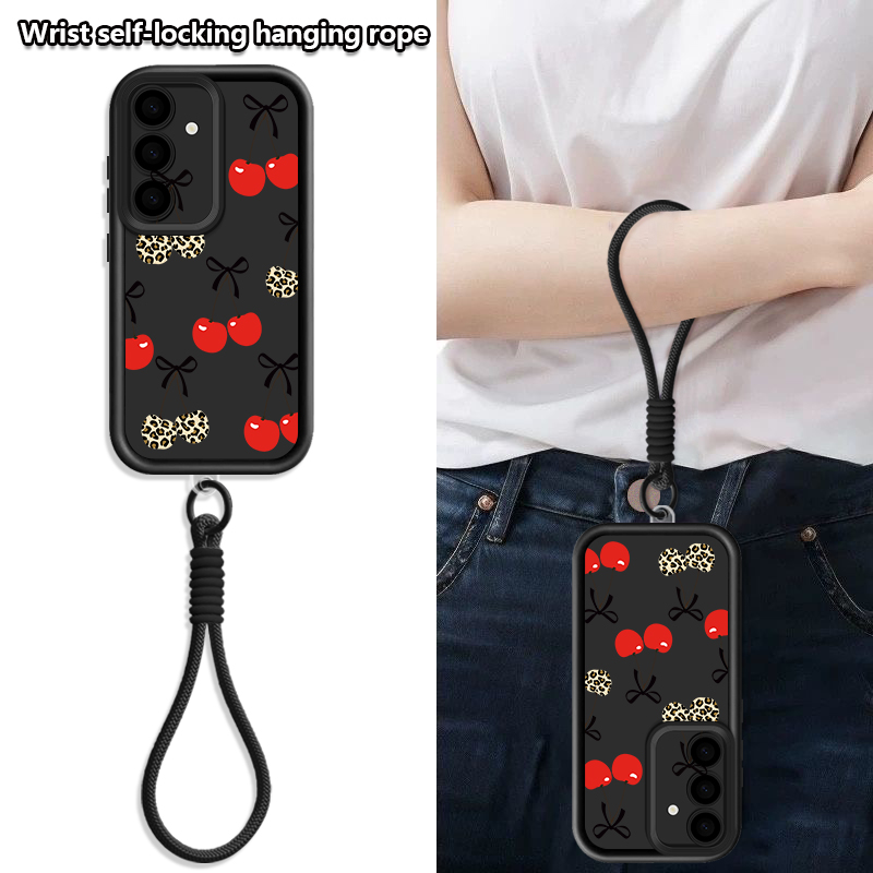 Cherry Pattern Lanyard Phone C - Phone Cases Galaxy A17 recensione e prezzo