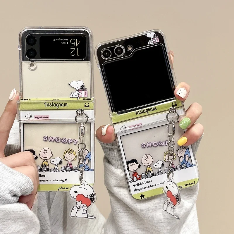 Cute Cartoon Snoopy Charlie Br - Phone Cases Z Flip 5 recensione e prezzo