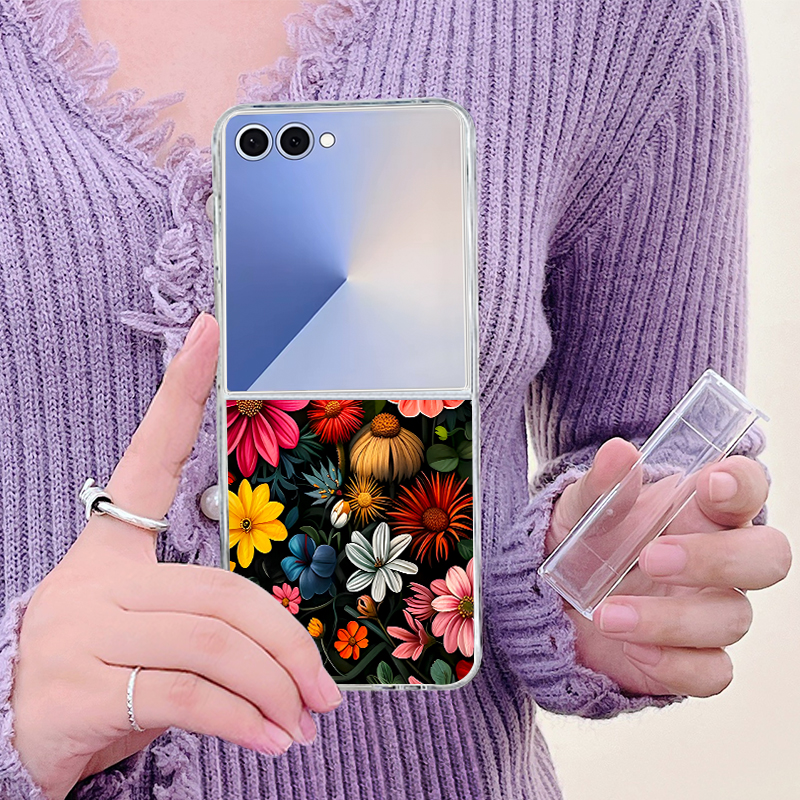 Colorful Flower Patterned Phon - Phone Cases Z Flip 5 recensione e prezzo
