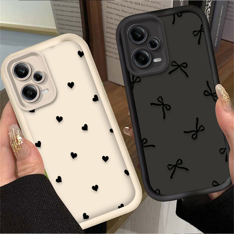Black Love Heart Bowknot Phone - Phone Cases Xiaomi recensione e prezzo