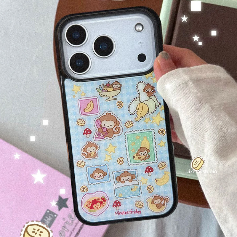 Korean Ins Blue Yellow Monkey  - Phone Cases Yellow recensione e prezzo