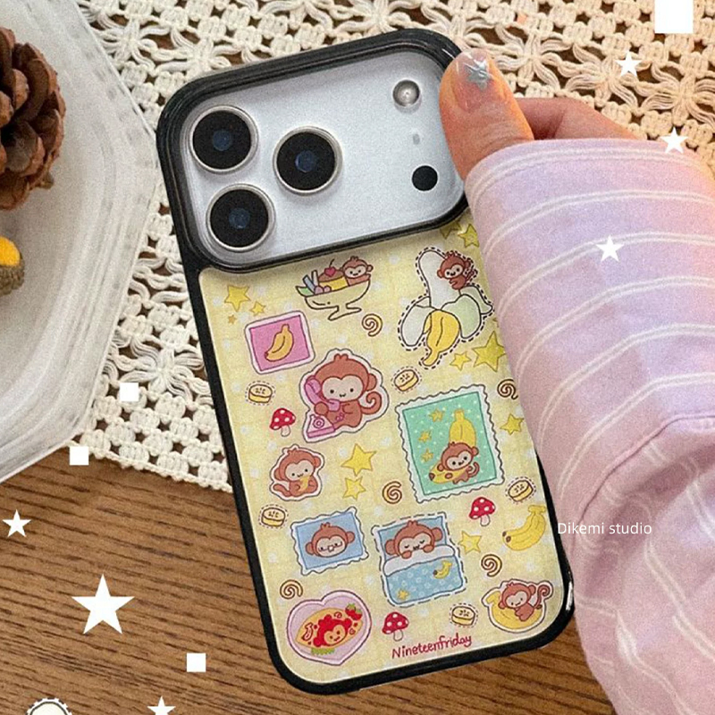 Korean Ins Blue Yellow Monkey  - Phone Cases Yellow recensione e prezzo