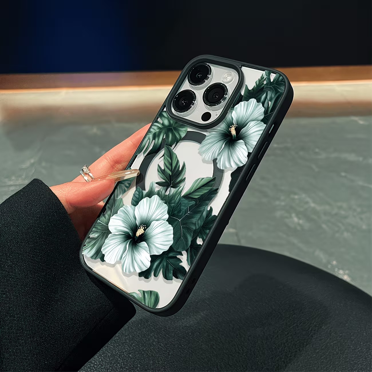 Green Floral Print Phone Case  - Phone Cases Magnetic recensione e prezzo