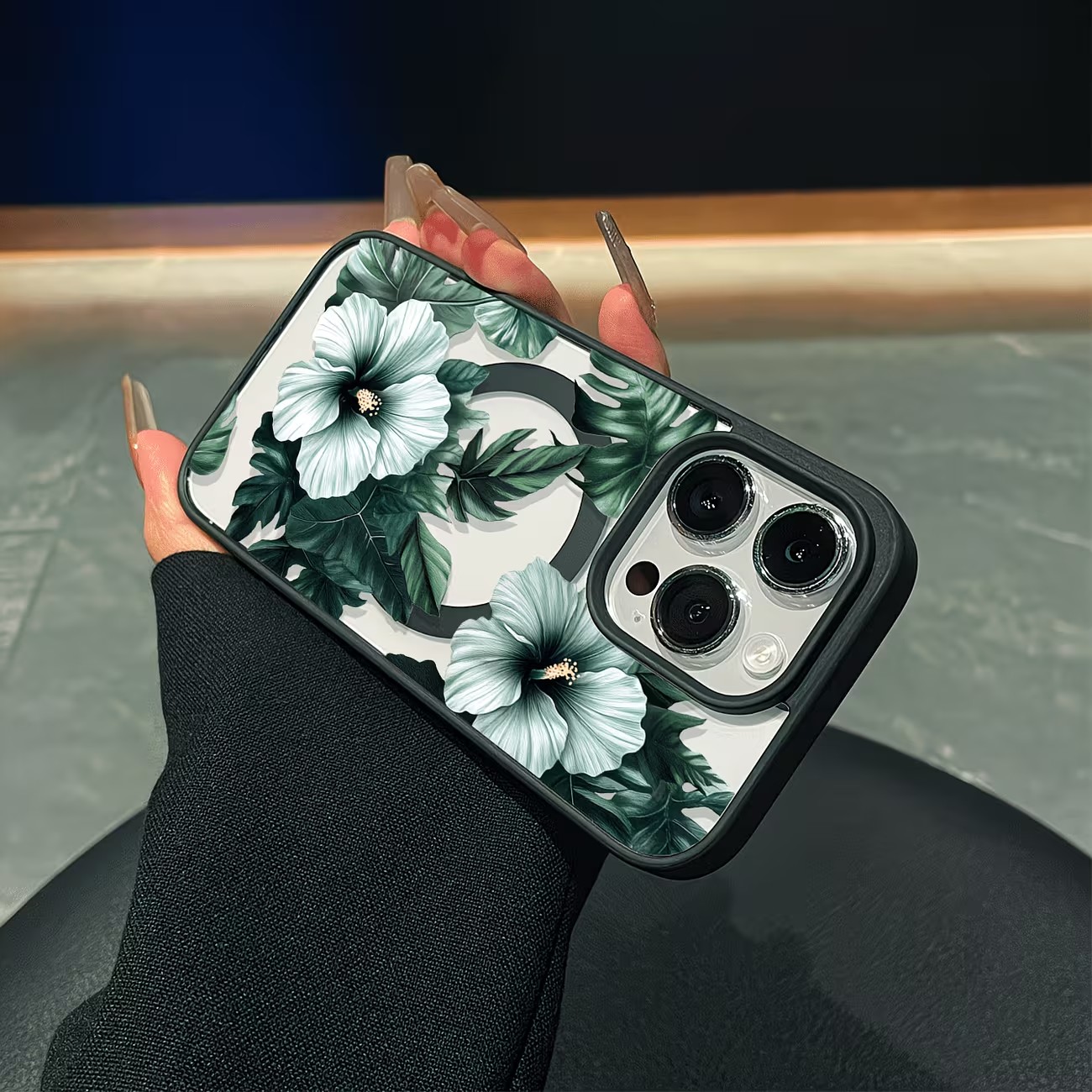 Green Floral Print Phone Case  - Phone Cases Magnetic recensione e prezzo